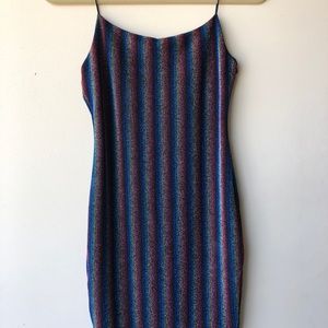 Rainbow Stripe Cami Dress size M